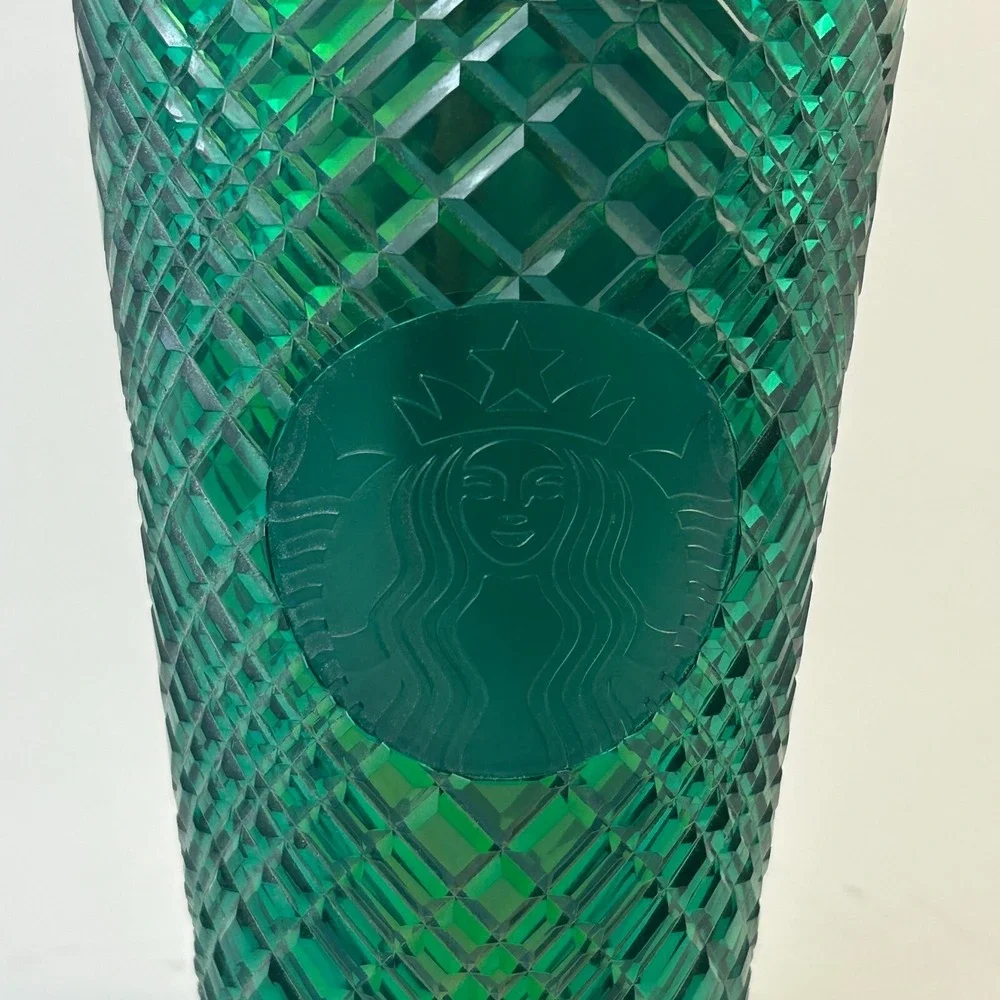 STARBUCKS Emerald Green Jeweled 16oz Tumbler Cup Christmas Holiday Winter 2021‎